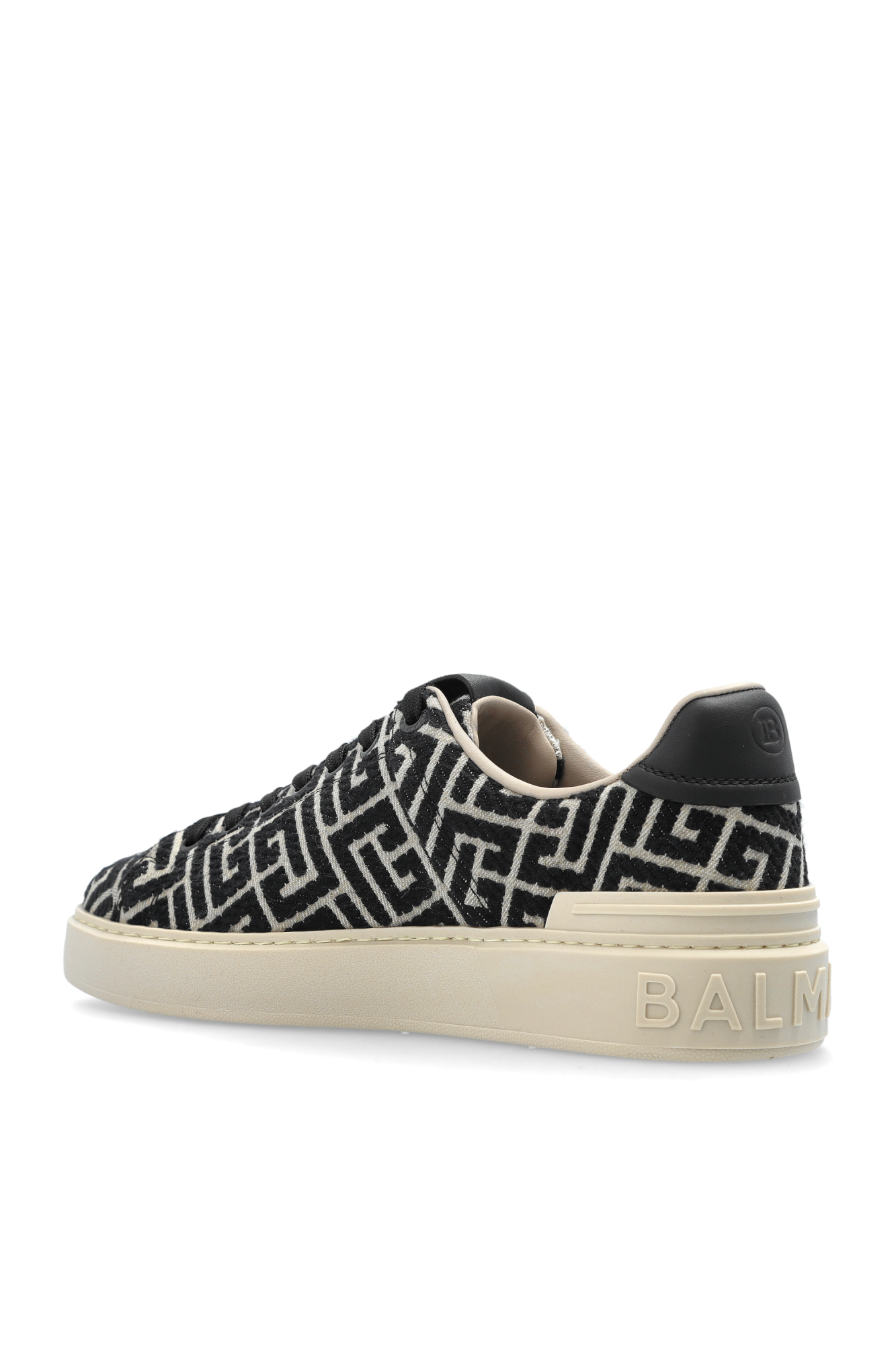 Czarny Buty sportowe z monogramem Balmain - Vitkac Polska